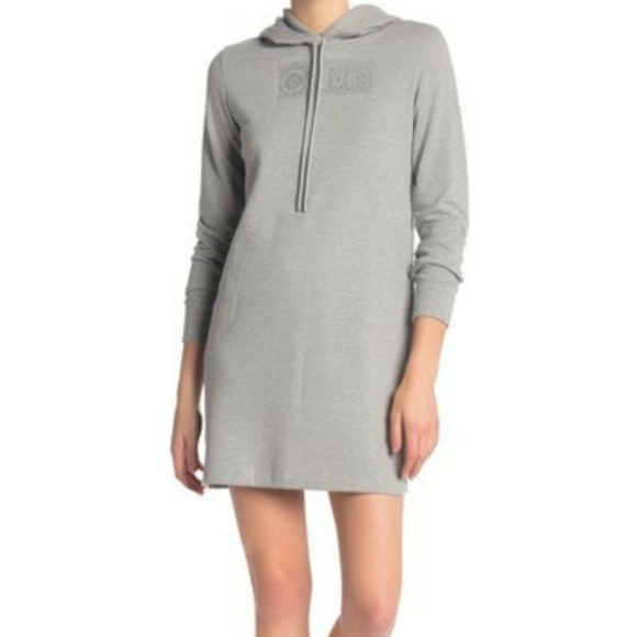calvin klein sweater dress grey